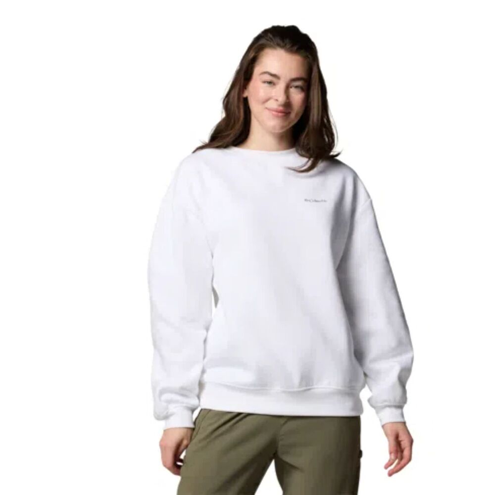 NWT Columbia Women's White Aldermore Crewneck Long Sleeves Sweatshirt Size M